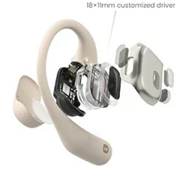 Shokz Open Fit True Wireless Bluetooth Headphones - Beige - Picture 4 of 6